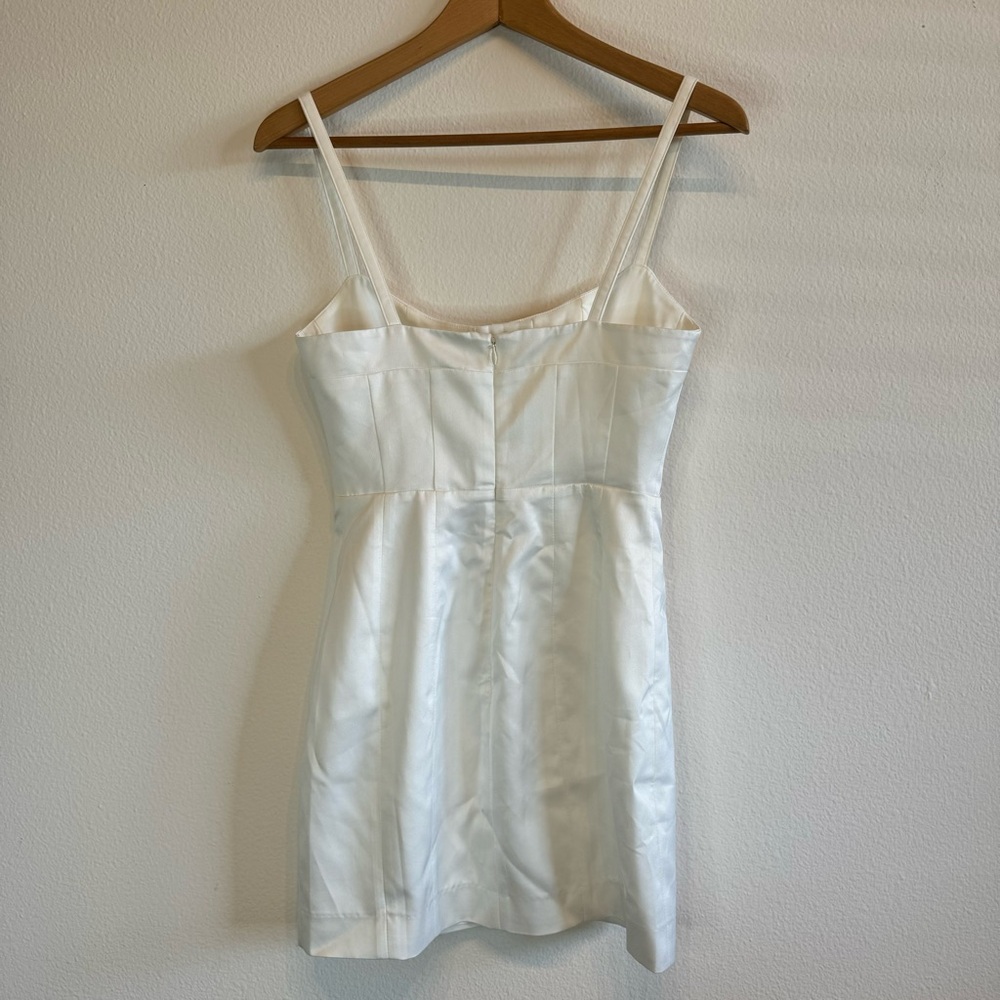 Lovers & Friends Troy Mini White Satin Dress XS - Picture 3 of 11